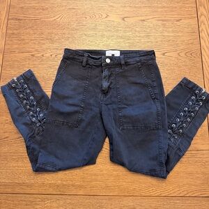 Current/Elliott The Weslan Lace-Up Back Cuff Pants